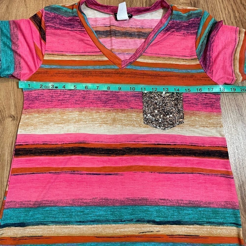 Heimish USA womens multicolor striped blouse - small - Picture 4 of 10